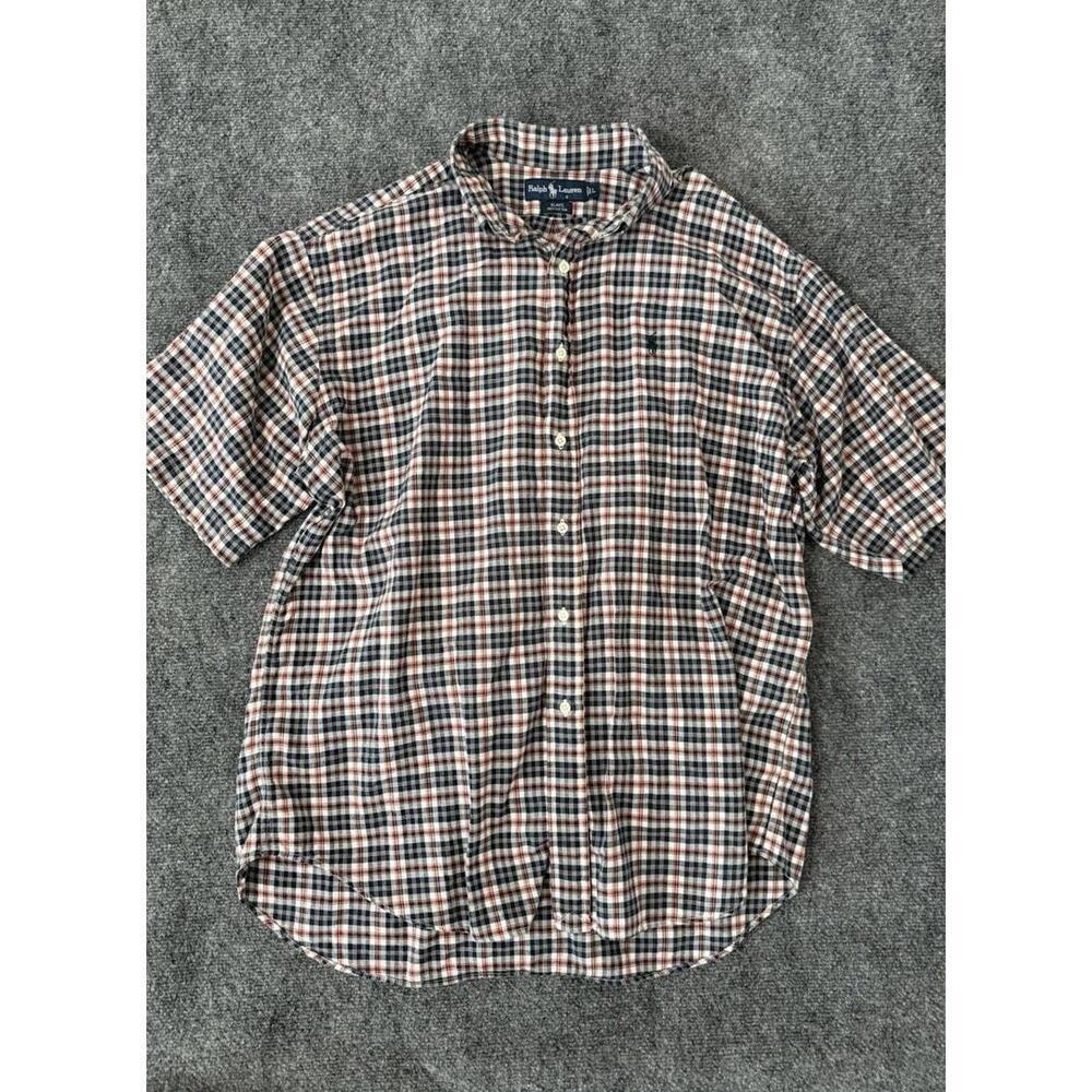 Polo Ralph Lauren 2XL Men's Classic-Fit Oxford Shirt - Blue/Pink /Tattersall